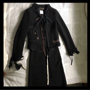 Moschino Cheap and Chic Black Wool Suit